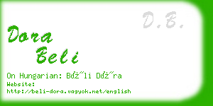 dora beli business card